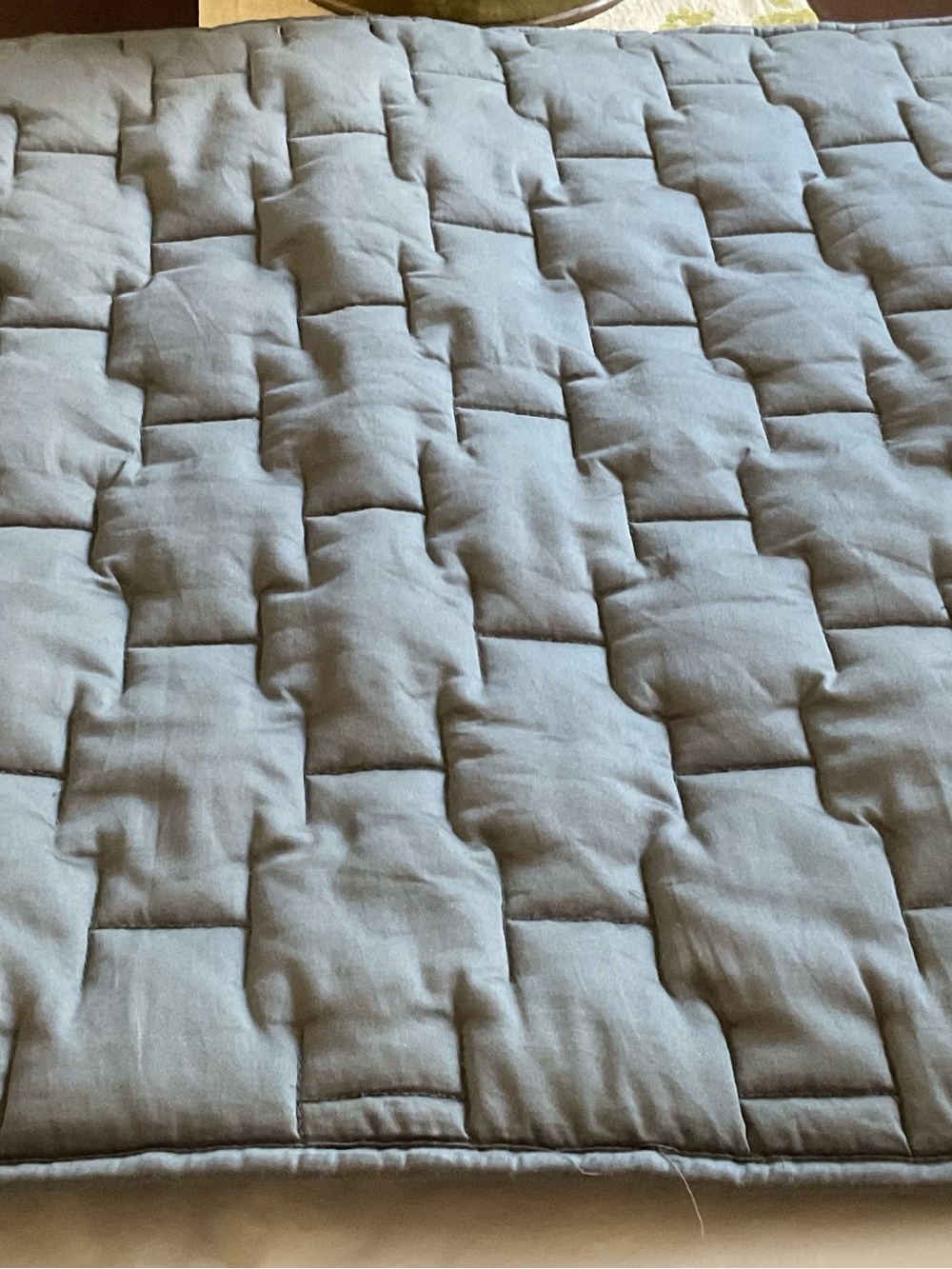 Crate & Barrel Palazzo Grey Quilted Set Of 3 Euro Shams 26x26”